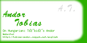 andor tobias business card